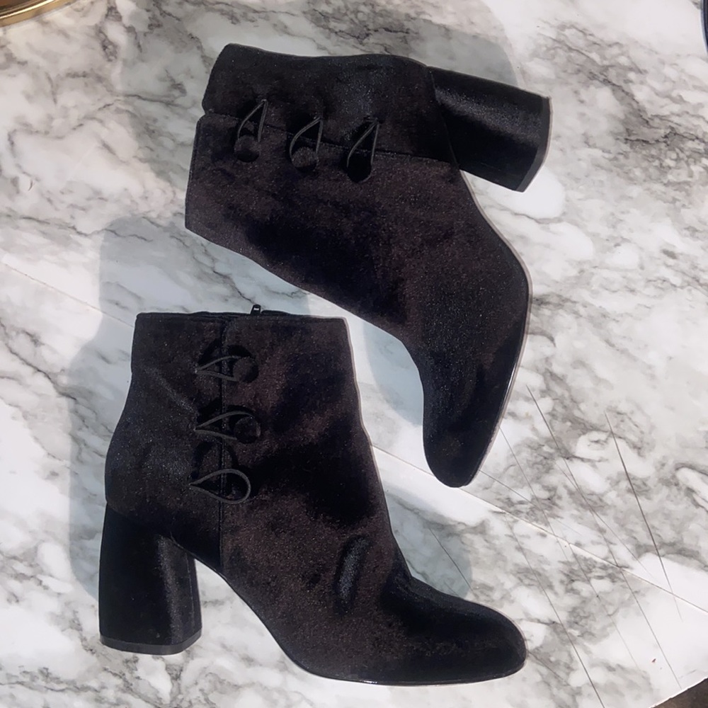 Nine West Velvet Booties